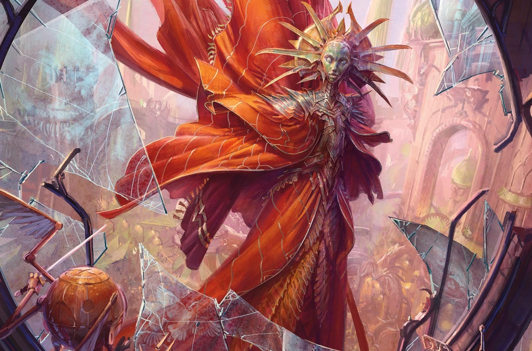 Artwork for Dungeons & Dragons depicting queen of Sigil, The Lady of Pain.
