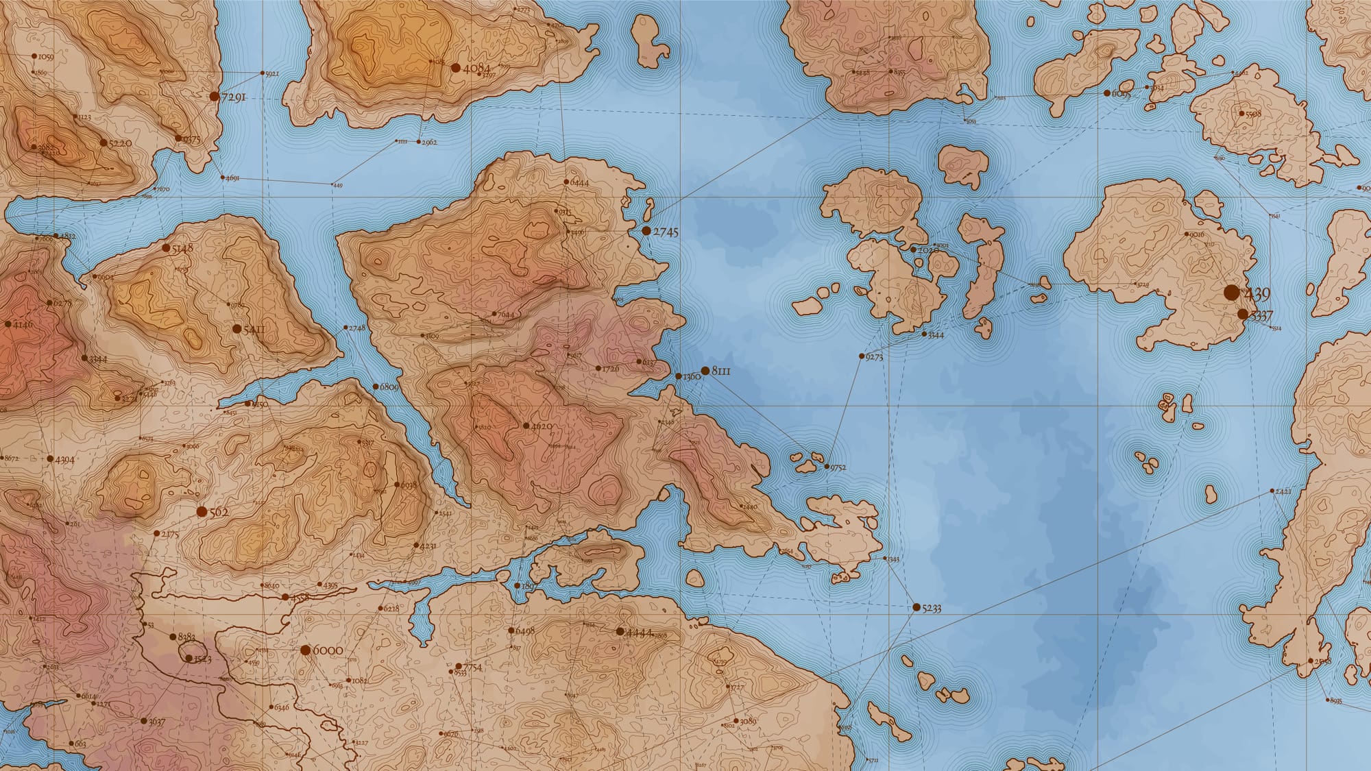 An image of a map of a fictional world.